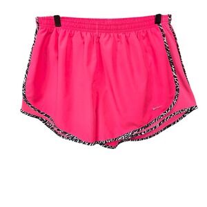 Nike Dri Fit Running Shorts Women's XL Pink Leopard Trim Athletic Gym Workout